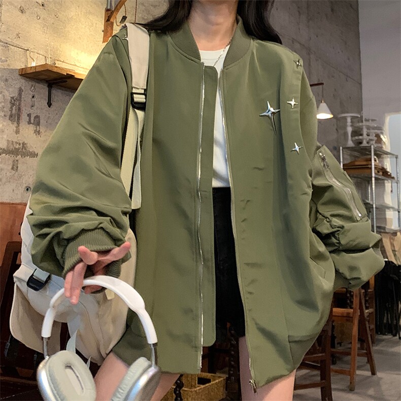 A137-P88美式复古街头飞行员夹克棒球服男女休闲工装,男装夹克,星座911