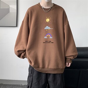圆领卫衣男大码加厚加绒长袖t恤男S6141-P28 加绒款-P33图片