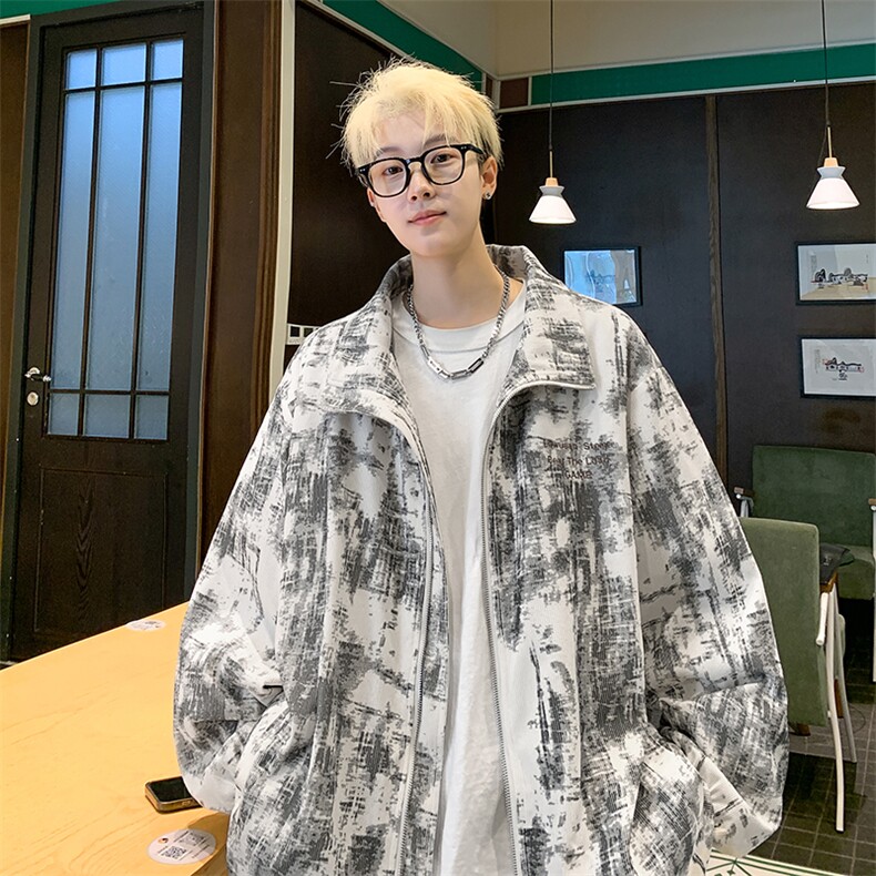 秋季灯芯绒港风帅气刺绣夹克外套情侣男女JK60-P65,男装夹克,星座201-4