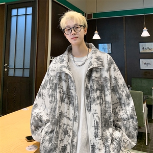 秋季灯芯绒港风帅气刺绣夹克外套情侣男女JK60-P65图片