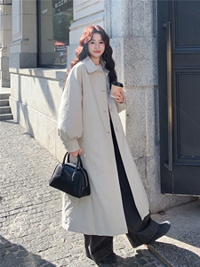 冬季新款 英伦赫本风 长款风衣型羽绒服 2157  P310  K468图片