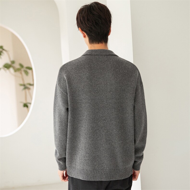 羊毛衣男休闲宽松羊绒打底针织衫假两件男装上衣HRW05-P190控338,男装T恤,电商A355（原A415）