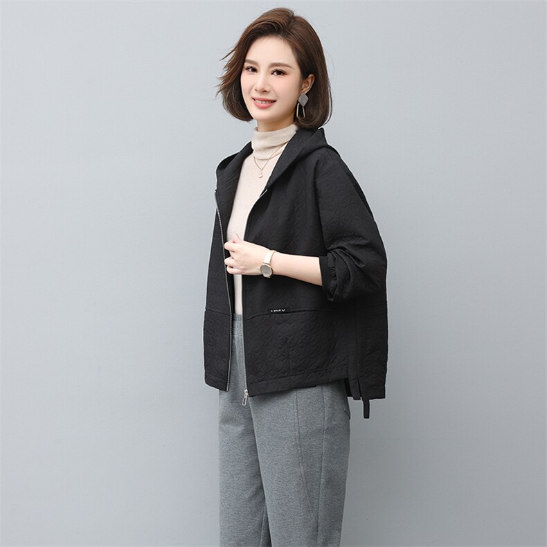 2024年春秋季新款潮韩版女纯色宽松显瘦休闲外套,女装短外套,独衣靓