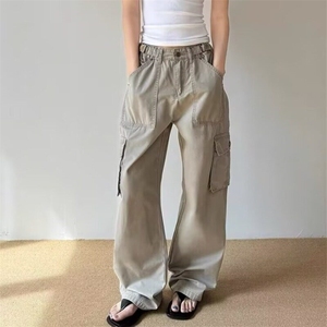 美式多口袋工装裤潮牌痞帅炸街裤子cleanfit休闲裤男女K6105-P60图片