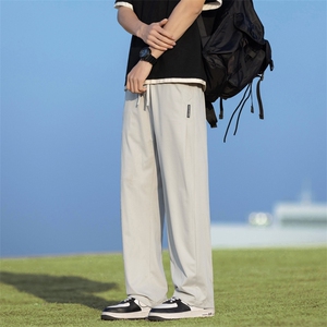 男士休闲裤2025春夏款时尚百搭宽松直筒裤子休闲运动长裤8009-P48图片