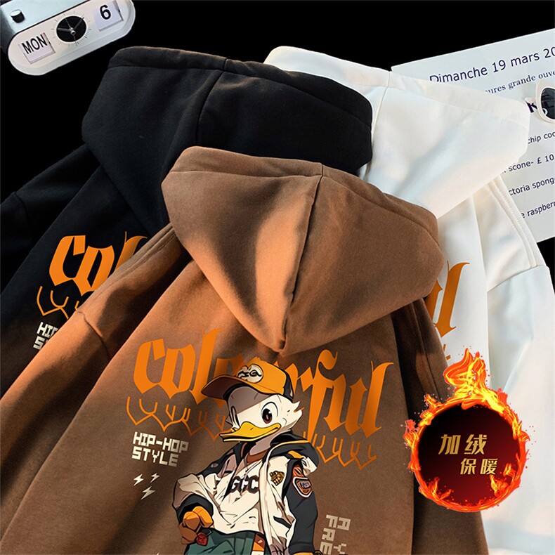 龙年卫衣冬季美式加绒加厚卫衣外套DL1727常规特P35加绒特40,男装卫衣,电商A486