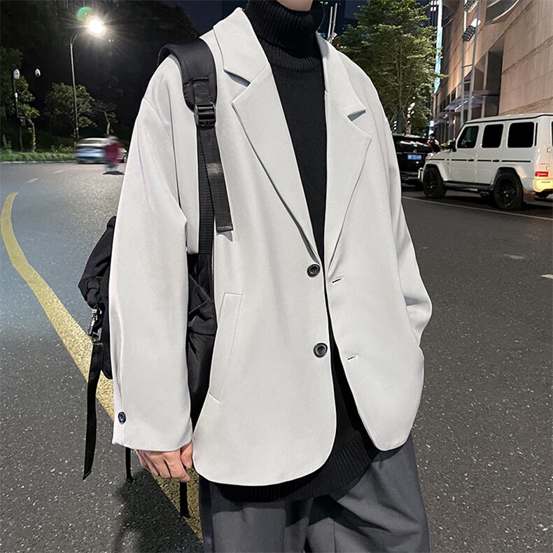 2023春季小西装西服外套男ins上衣英伦单西宽松休闲A071-X06-P85,男装西服,电商A071