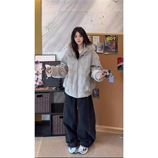 美拉德飞行夹克男女美式高街痞帅机车服连帽外套外套宽松慵懒风，男装夹克，星座506A
