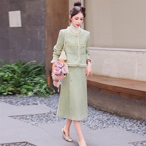 粗花呢小香风半身裙套装女春秋2025新款气质名媛高级感毛呢两件套图片