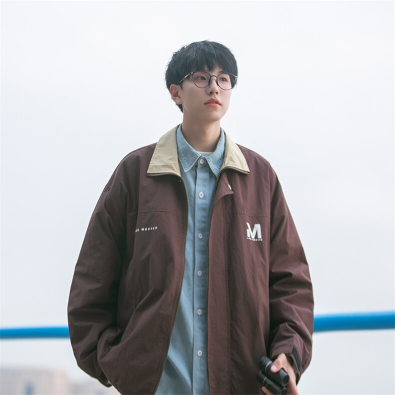 日系冲锋衣复古套装男春秋季户外潮流装夹克B225-W8413-P95-X118图片