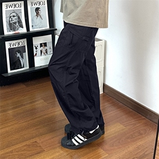 自拍图有大货潮牌休闲裤男夏季舒适百搭直筒伞兵冲锋裤K41-P40，男装休闲裤，电商A178