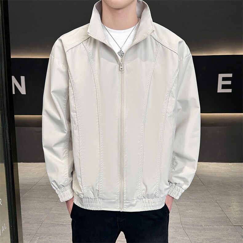 新款中性风户外夹克男立领纯色上衣冲锋衣外套A157B-JK7866-P60,男装夹克,电商A157B