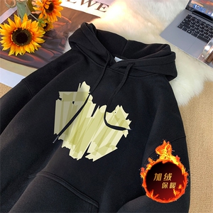 500克重磅秋冬美式加绒加厚卫衣外套DL1605常规特P35加绒特40图片