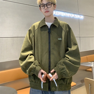灯芯绒大拉链外套男款秋季夹克2024休闲衣服J7089P75,去酒吧该怎么搭配衣服图片