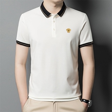 中青年男士棉质短袖T恤男翻领POLO衫夏季休闲纯色体恤衫SW551-P63，男装Polo衫，星座1105-3