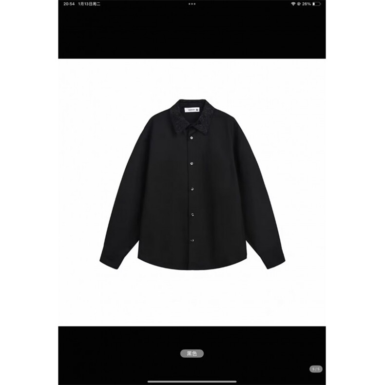 1506/QC1780/P38秋季新品男装美式宽松休闲长袖衬衫衬衣外套图片