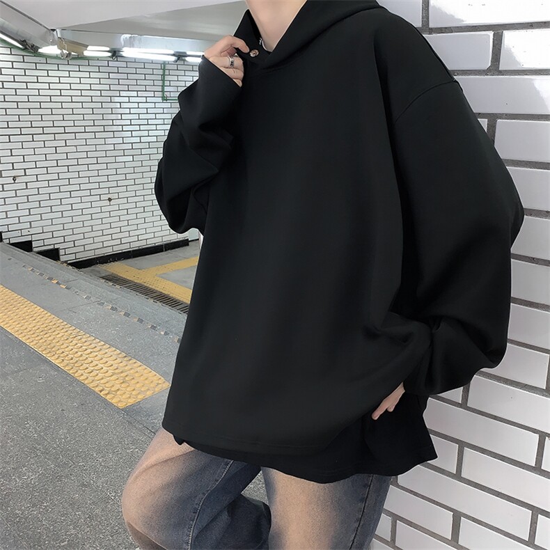 A999-P45 2024新款连帽卫衣男秋冬季潮牌高级感oversize休闲外套图片