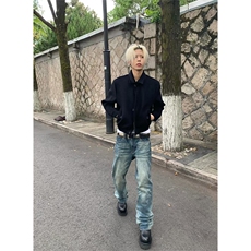 现货~秋冬新款呢子大衣正肩短款翻领男女夹克外套DY02-P95，男装夹克，星座1004-3