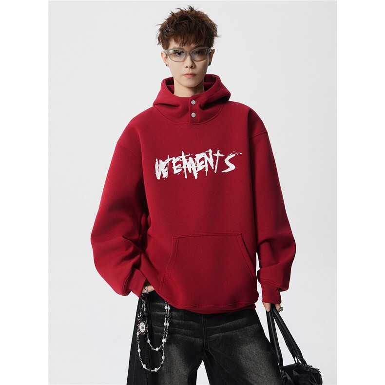 904-2-CD619加绒-P65控98重磅冬季加厚加绒设计感卫衣男宽松潮，男装卫衣，星座904-2