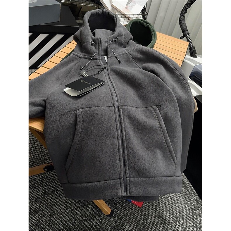 高品基础双面摇粒绒加厚保暖休闲连帽夹克卫衣外套男女A1191-P65,男装夹克,星座1505
