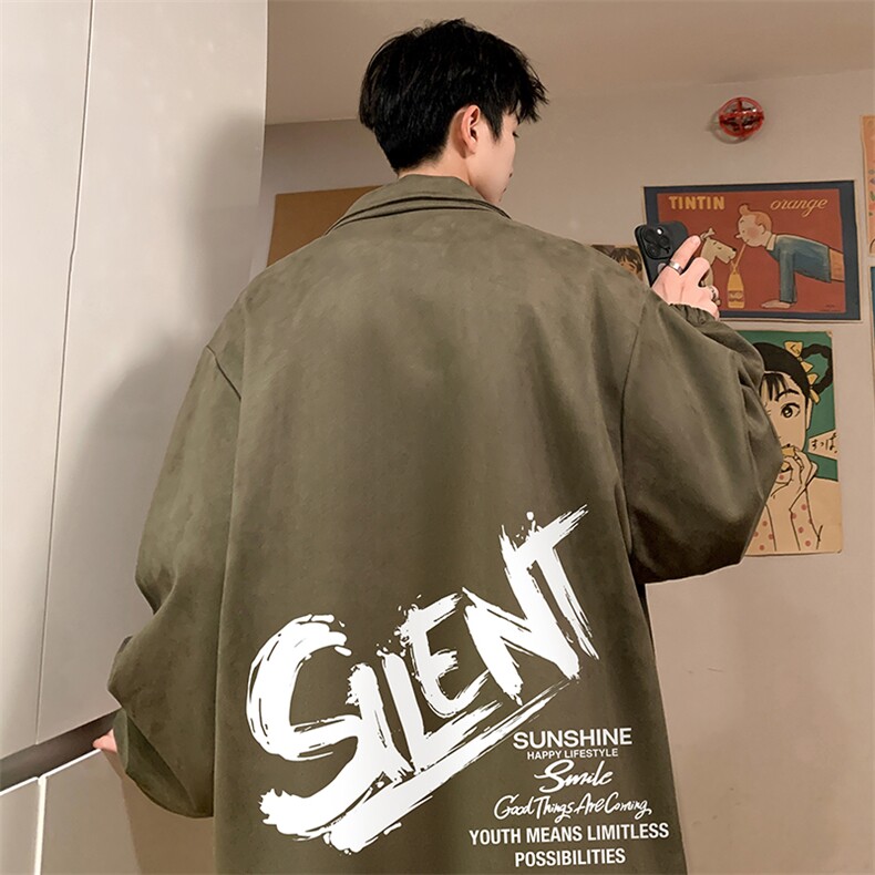 麂皮绒夹克男大码立领褂子外套JK85343-P68加绒款-P78,男装夹克,电商A040