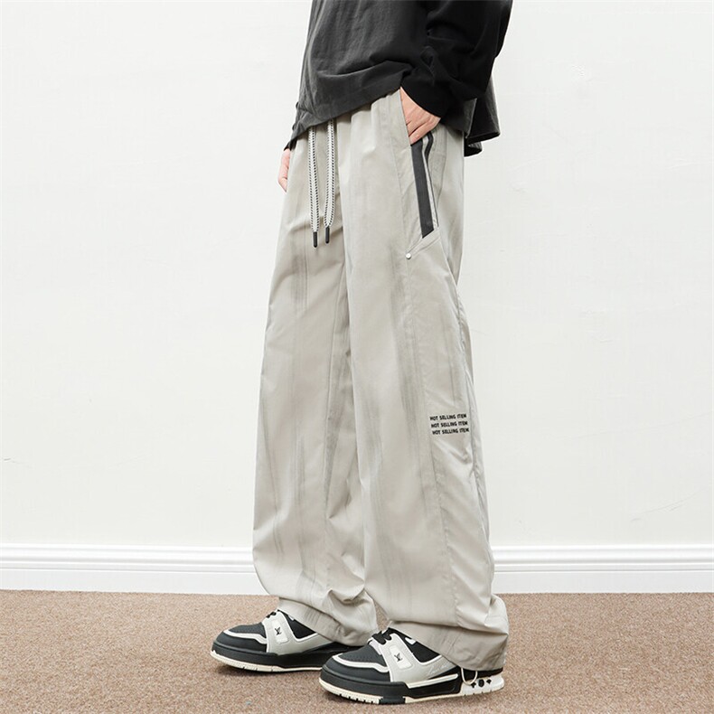 现货K158P38控59.9春季印花拼街宽松休闲裤男,男装休闲裤,星座209-1