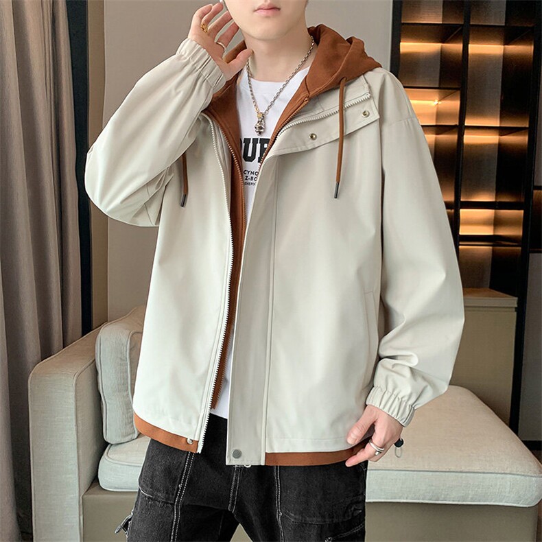 秋季现货假两件夹克男二开三防冲锋衣外套DSA157B-JK763-P68图片