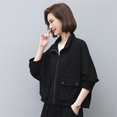 时尚宽松显瘦女装卫衣外套舒适百搭休闲上衣，女装卫衣/绒衫，叶笙衣