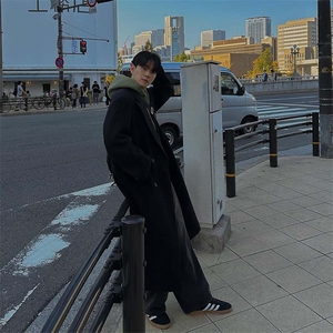冬季韩版男士毛呢大衣美式中长款风衣夹克外套1212-P135 大货已备图片