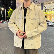 JK2508-P75M-5XXL秋冬新款大码翻领灯芯绒休闲外套夹克控129，男装夹克，星座109