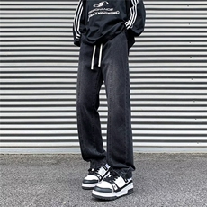 牛仔裤男士韩版潮流高街帅气百搭宽松2024秋冬ins长裤RK2211-P45，男装牛仔裤，星座412-2