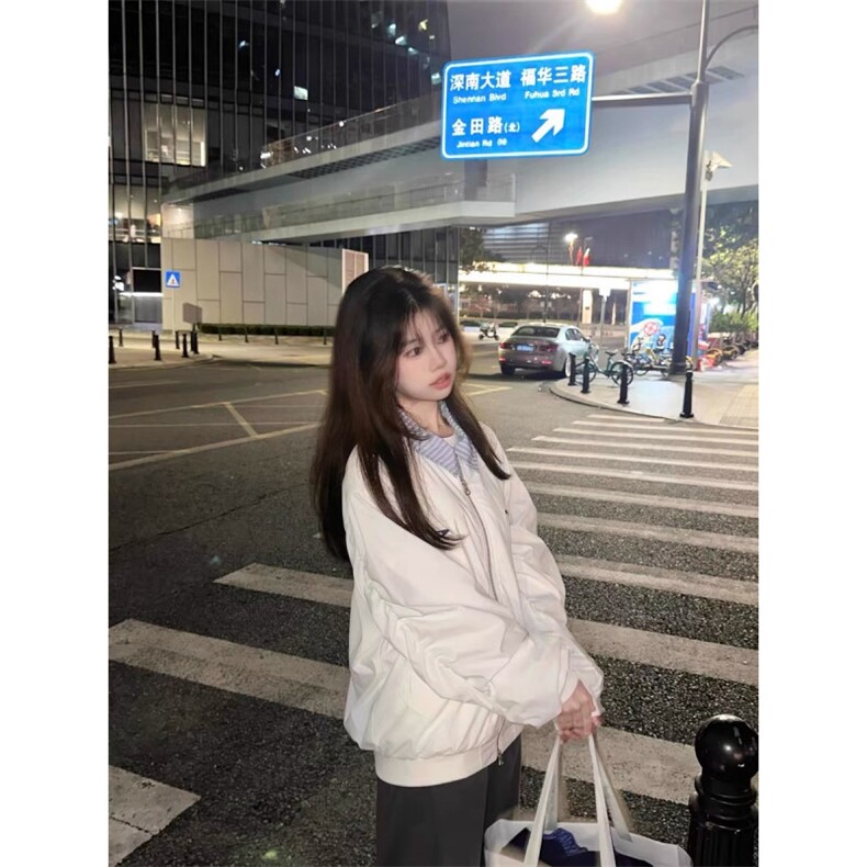1506A/GTQJ2230/P69美式拼接格纹假两件夹克男女宽松秋季外套1,男装夹克,星座1506A