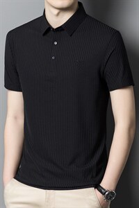 短袖t恤男士翻领宽松2023夏季冰丝半袖体桖Polo衫薄款男装图片