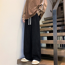 8XL-M特大码秋季新款垂感休闲裤男宽松直筒裤男裤拖地裤K943P40，男装休闲裤，电商D206-1