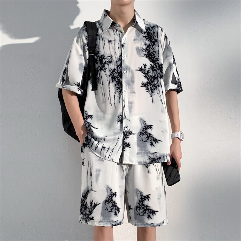 1短衬CS77033特P25DK77055特P18无差价套装TZ77066特P43大码M-5XL，男装休闲套装，星座226-2