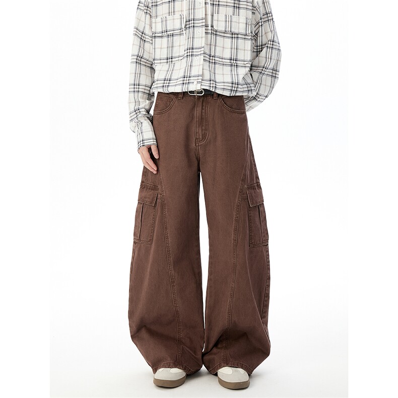 6155秋冬版型洗褪高质量弯刀100棉拼接工装休闲裤(P65X108)1,男装休闲裤,电商C315