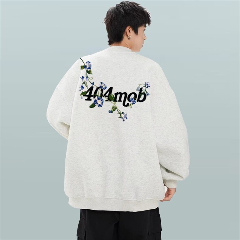 小花刺绣棒球服男女秋季新款宽松bf美式复古情侣夹克HH8147P74,男装夹克,星座1013-5