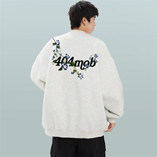 小花刺绣棒球服男女秋季新款宽松bf美式复古情侣夹克HH8147P74，男装夹克，星座1013-5
