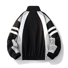 2025新款现货小米格撞色夹克男立领上衣外套DSA157B-J1573-P76，男装夹克，电商A157B