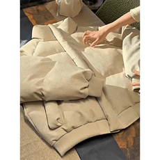 直播现货原版高品质冬季美式帆布皮棉服立体纹理加厚棉衣外套，男装棉衣，电商A486
