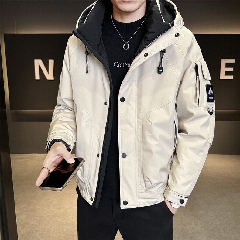 冬季新款工装羽绒服男短款保暖羽绒外套夹克Y171-P215，男装夹克，电商A237