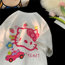 M367-P2524夏季新款创意卡通hellokitty少女纯棉印花短袖，男装T恤，星座617A-2