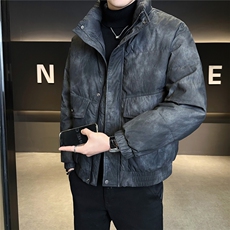 标50绒皮羽绒服男冬季2025新款美式皮衣外套A313-K27582-P225，男装皮衣，电商A313