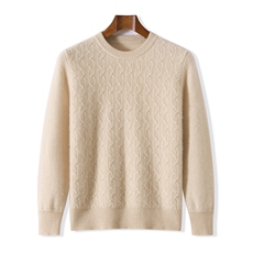2025年秋季套头青春流行长袖圆领加厚羊毛衫，男装羊毛衫，三莲羊绒