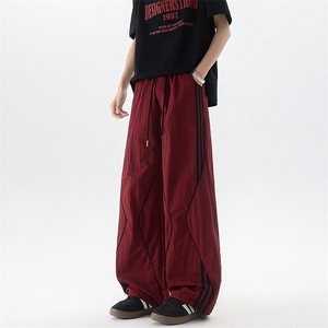 冰丝薄款条纹运动裤男夏加长高个子冲锋裤190cm115休闲裤KZ047P55图片