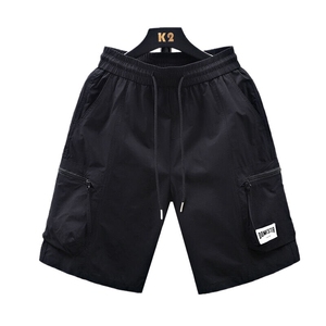 夏季休闲短裤男大口袋透气工装五分裤户外宽松沙滩裤-J2161-P30图片