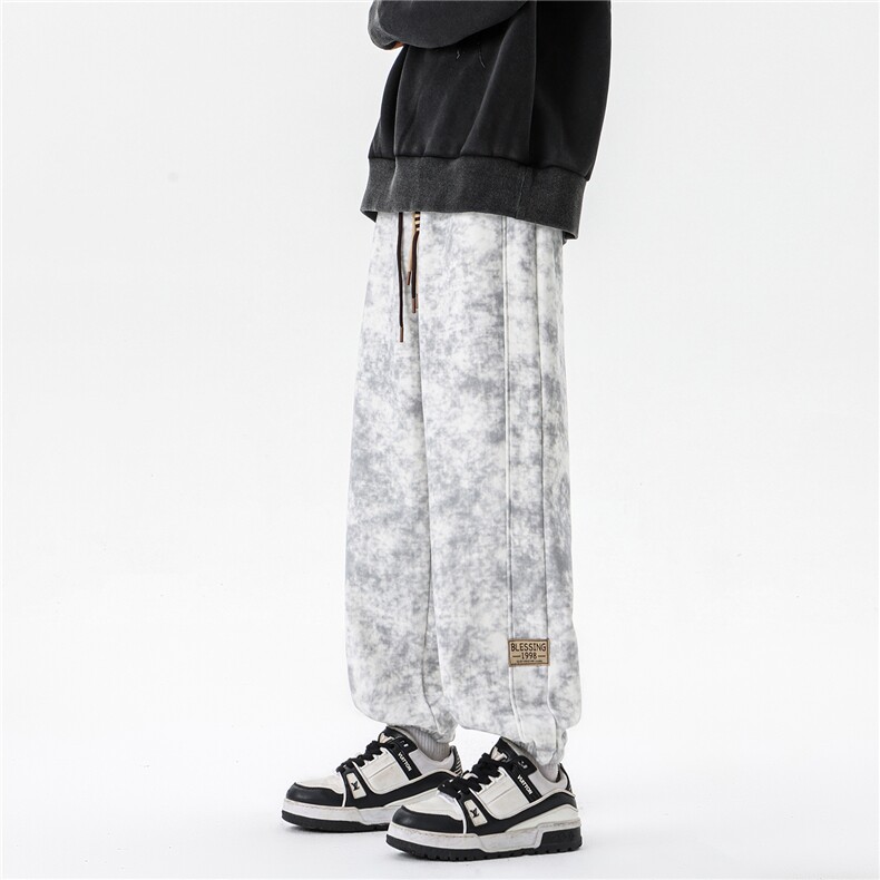 8XL-M痞帅脏脏束脚休闲卫裤男春季大码裤子KZ022特价P40,男装休闲裤,电商B312