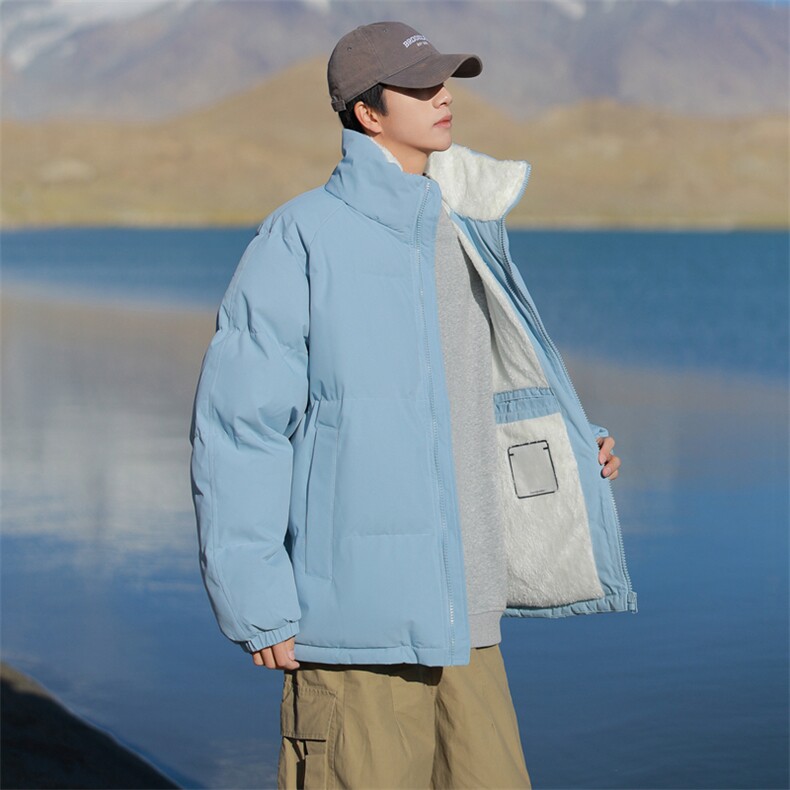 抖音直播连帽棉衣假两件加厚棉袄情侣款百搭面包服MY111-P65,男装棉衣,星座1402-1