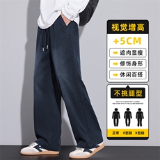 休闲裤男款2025新款秋季宽松直筒垂感潮牌百搭男士裤子Z2578-P45，男装休闲裤，星座509