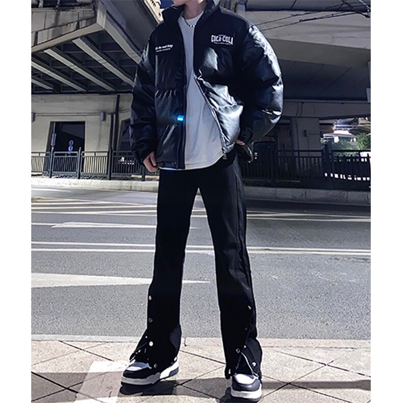 拿图不拿货cleanfit牛仔裤开叉纽扣微喇叭裤子KZA18-P55,男装牛仔裤,星座1007（原301D）